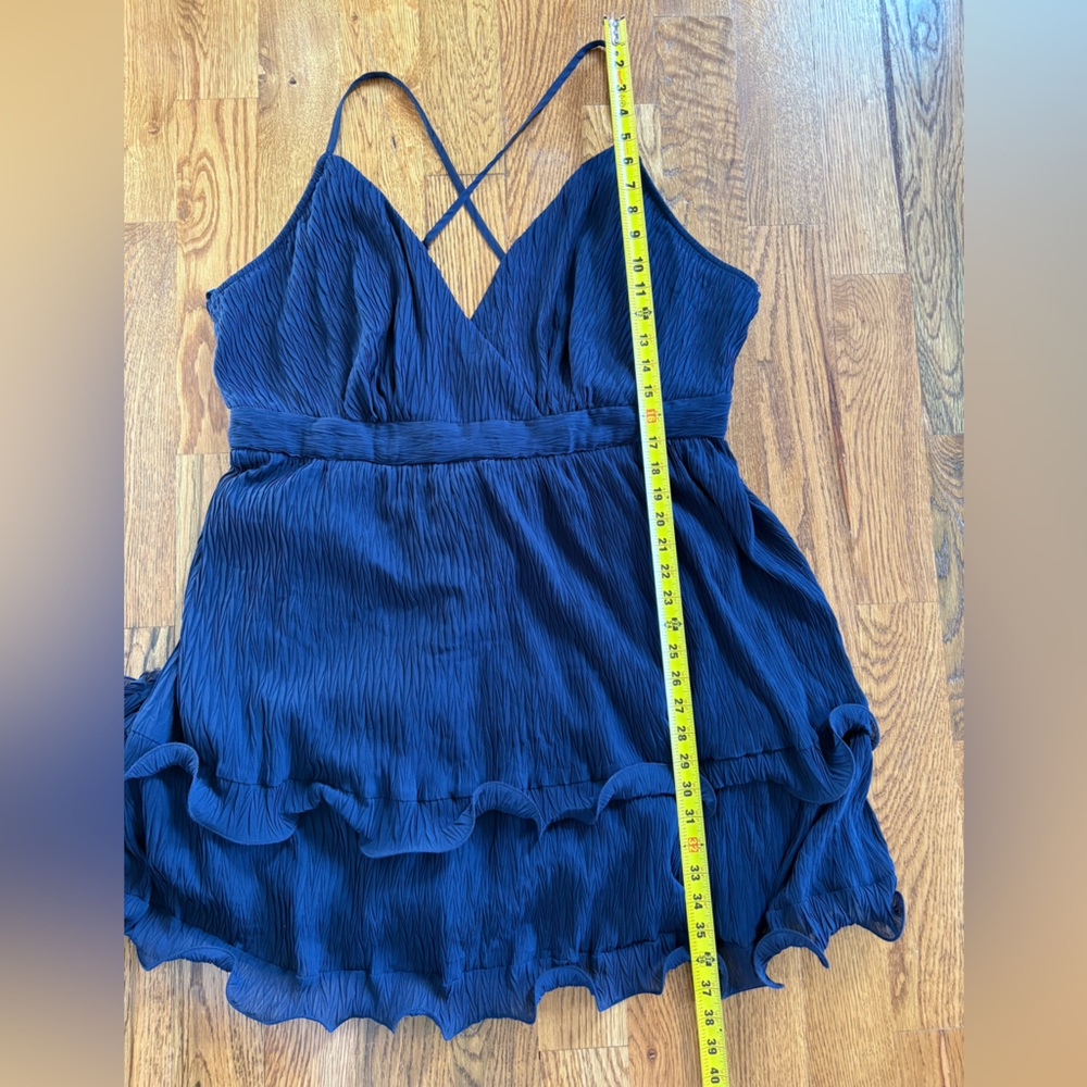 NWT Fashion Nova Cece Navy Fit and Flair Skater Mini Dress Coquette Ruffle 3X - Picture 8 of 13